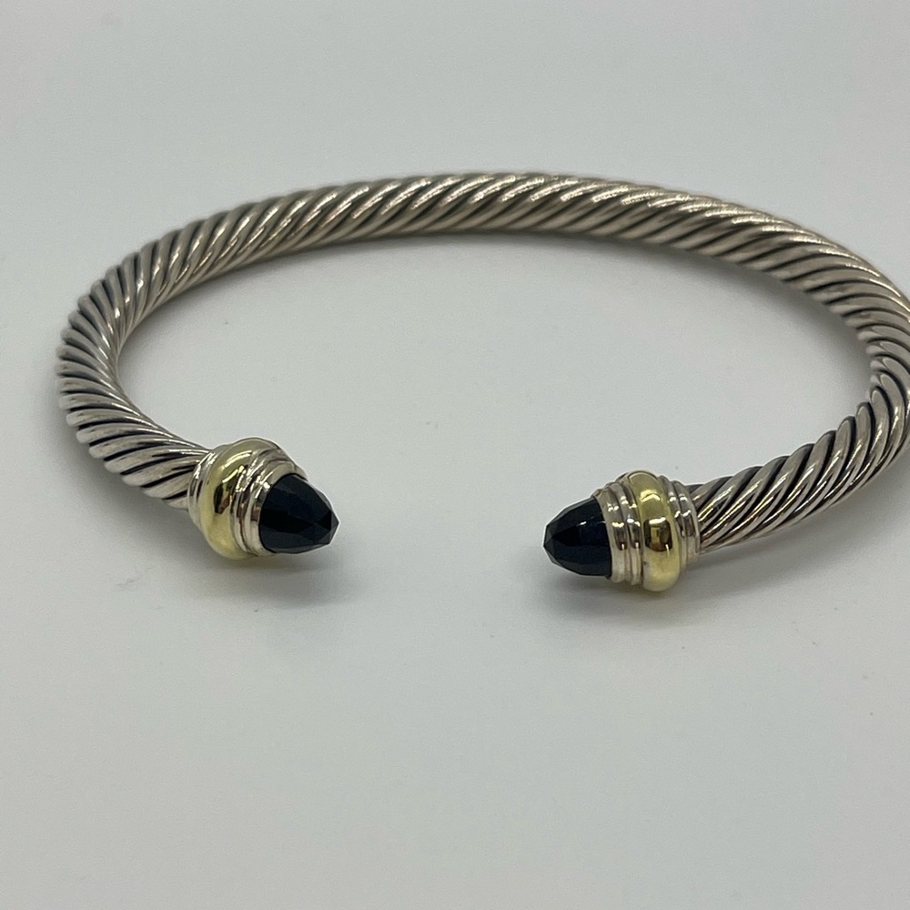 David Yurman Classic Cable Bracelet in Sterling Silver with 14k Yellow Gold